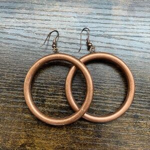 Lightweight Copper Hoop Earrings